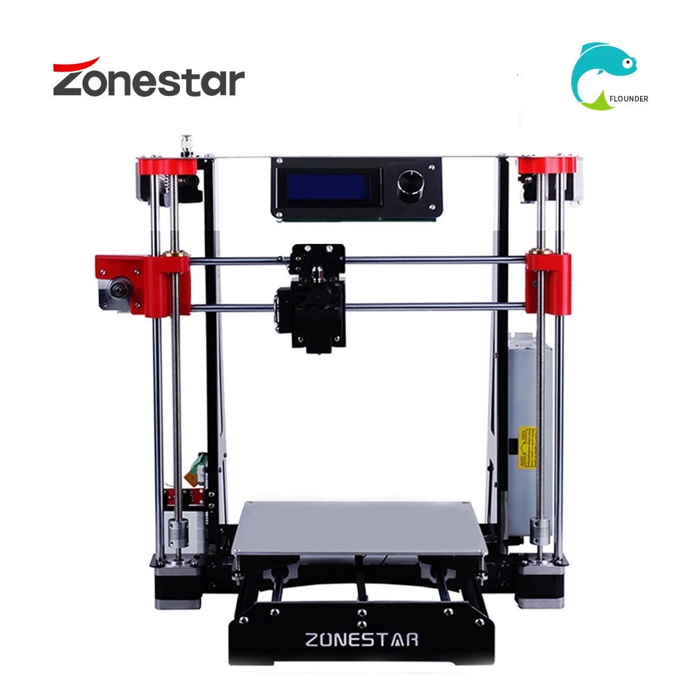 ZONESTAR Лидер продаж дешевый двойной экструдер черный металл A8 i3 Авто микс открытый источник обновления лазерная гравировка RepRap 3d принтер DIY комплект