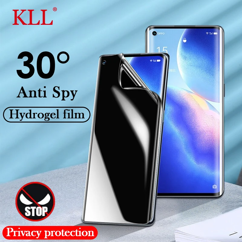 

Privacy Hydrogel Film for OPPO Find X3 X2 Neo X5 X6 Anti Spy Screen Protector for OPPO Reno 9 10 Pro Plus 8T 6 5 4 Lite no glass