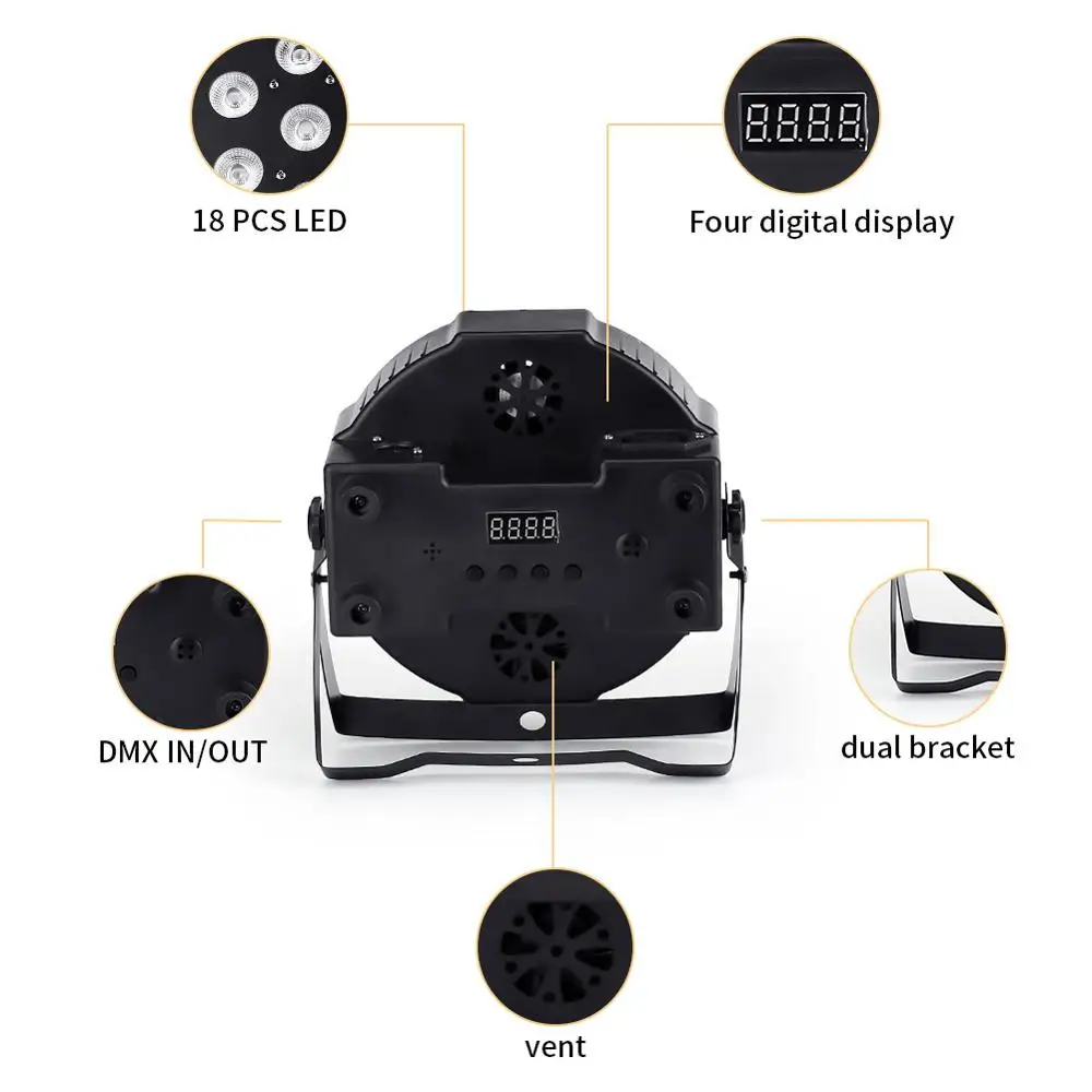 4 шт. 7x18W светодиодный плоский светильник SlimPar 6in1 RGBWA УФ свет DJ Dmx Светодиодный с