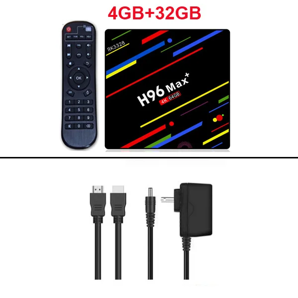 H96 Max Plus Smart Android 9,0 tv Box 4 ГБ 32 ГБ 64 Гб RK3328 медиаплеер 4K голосовой помощник Google Netflix Youtube H96MAX 2GB16GB - Цвет: 4G 32G