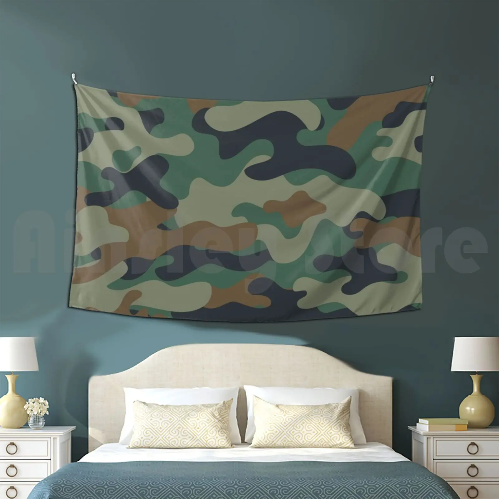 

Tapestry Camo Pattern-Green / Brown 1616 Military Army Armed Forces Camouflage Cammo