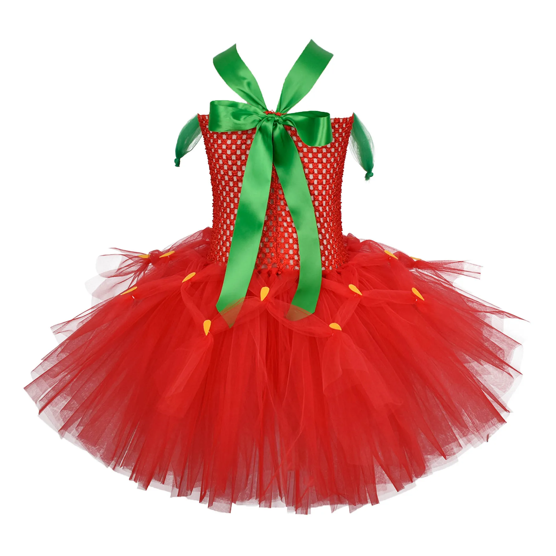 

Children Strawberry Princess Dresses Kids Girl Costume Cartoon Halloween Christmas Costume Toddler