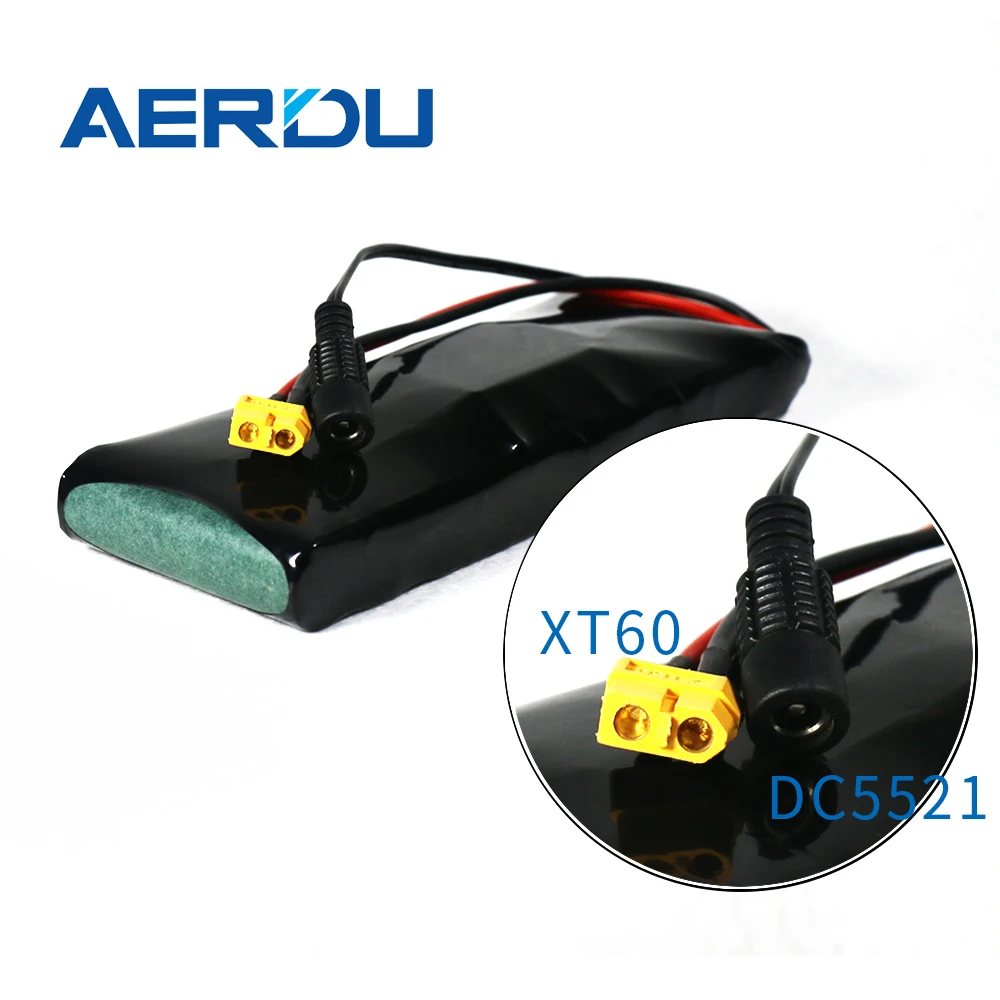 

AERDU 36V 3.5Ah 18650 10S1P External Lithium-ion battery 37v 150W with BMS for electric bicycle Toys car scooter +XT60 DC5521