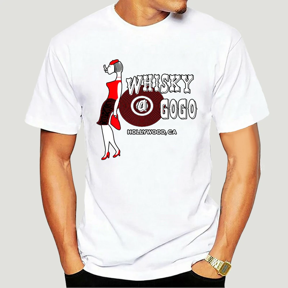 

Hot Fashion New T-Shirt Whisky Go Go Hollywood Size Tee Shirt Men Tshirt