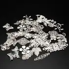 Бесплатная доставка! 30 шт., металлические коннекторы серебряного цвета