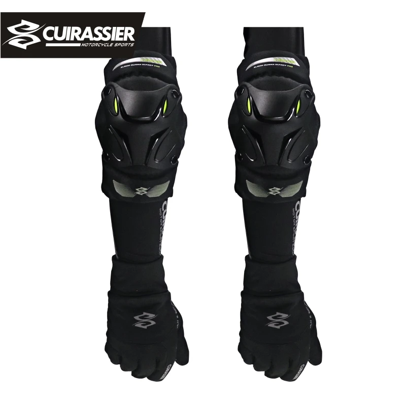 Наколенники Cuirassier Hard Shell Moto фиксатор для поддержки спорта комплект защиты от