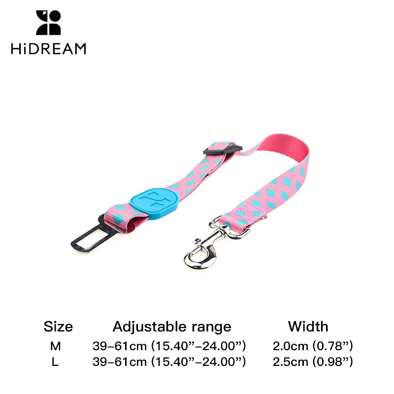 

Hidream dog car seat belt adjustable small, medium and large dog cat general safety buckle stylish personalized durable