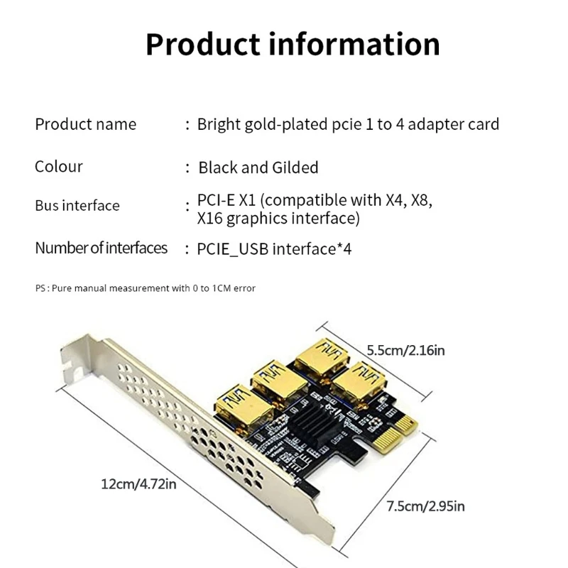 pci e райзер карта 1 к внешнему 4 usb 30 а