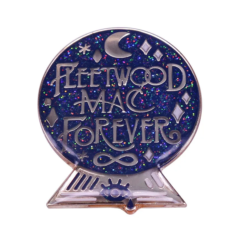 Брошь из шариков и эмали Fleetwood Mac Crystal блестящая булавка с шариком для лацкана