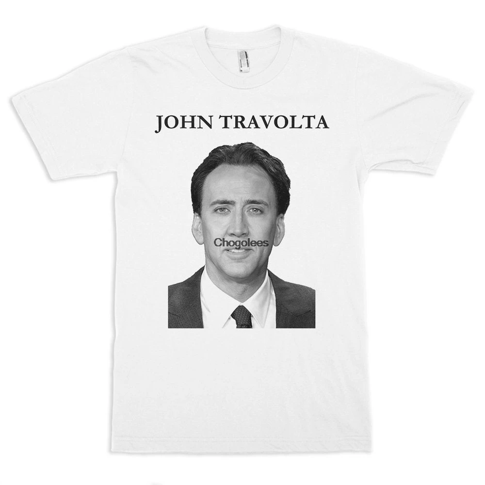 Футболка с изображением лица Джона траволты футболка фунниниколаса Кейджа