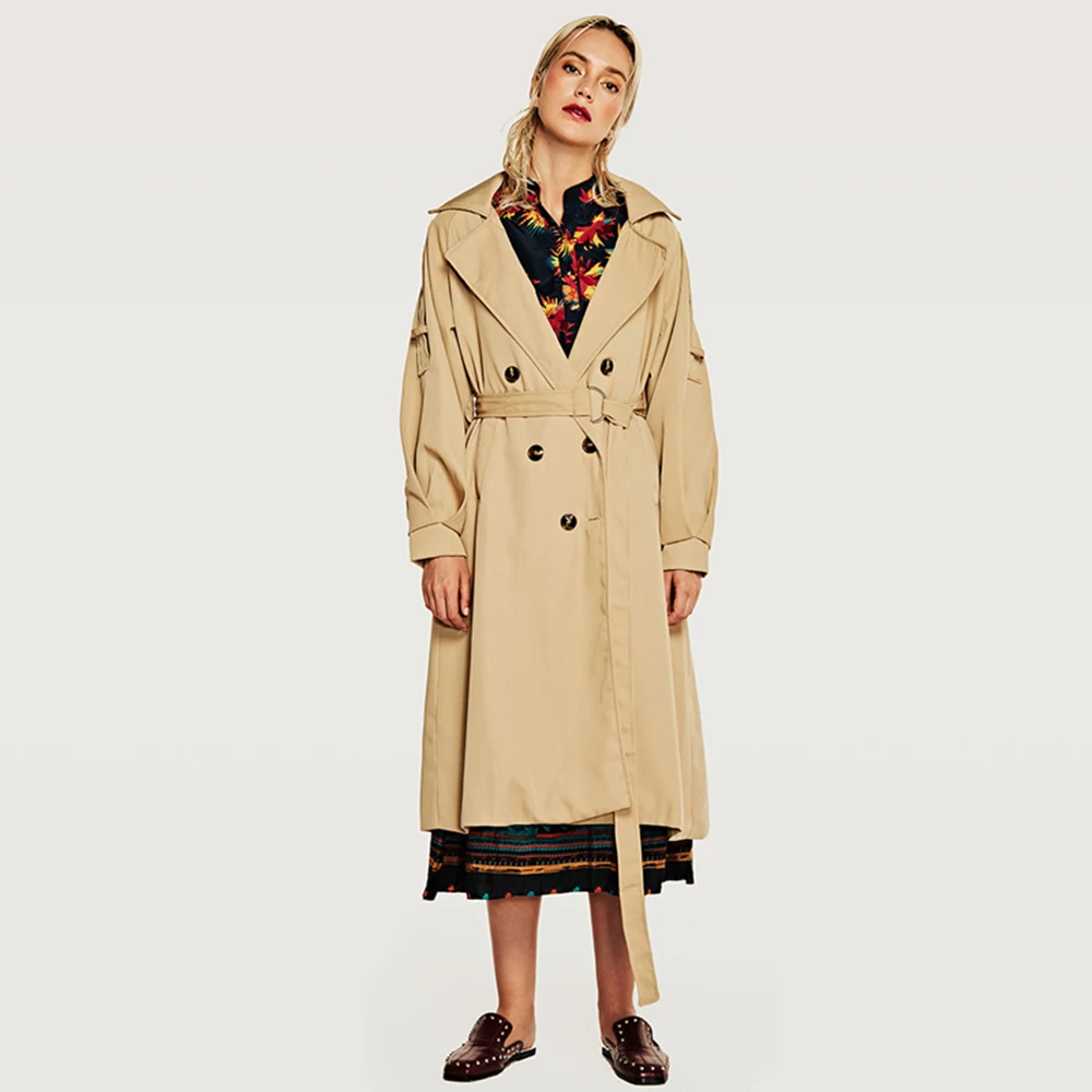 Новинка 2019 модный плащ Осень зима Женская Повседневная ветровка с длинным