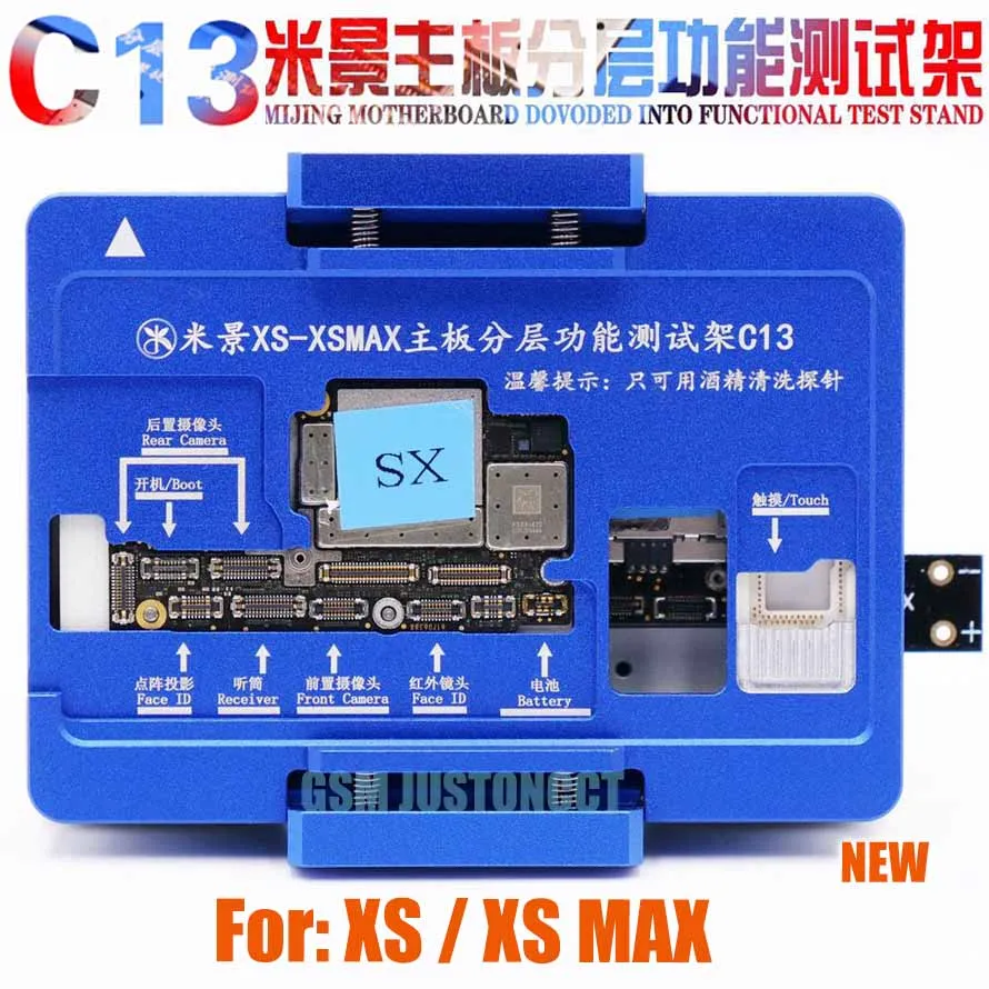

MiJing C13 For iPhone X Xs/Xs Max Board Function Testing No Meed Welding Upper and Lower Main Board Tester Maintenance Fixture