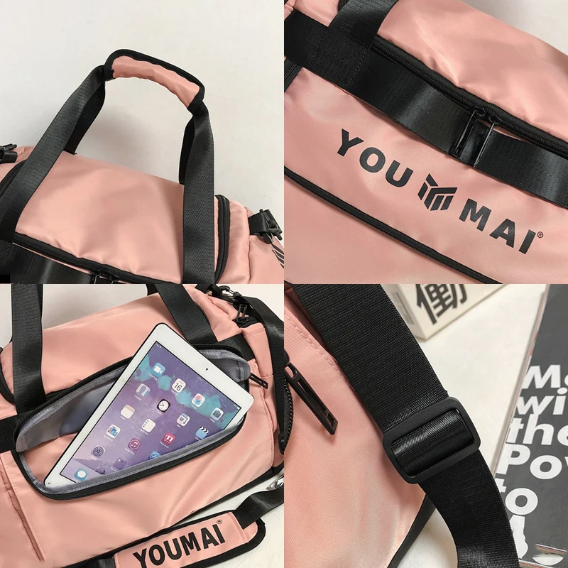 Dry Wet Separation Sports Fitness Bag Women's Training Swimming Bag Large Capacity Shoe Storage Travel Bag 2021