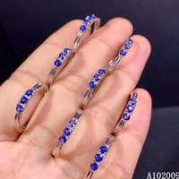 kjjeaxcmy fine jewelry 925 sterling silver inlaid natural sapphire new ring vintage girls ring support test