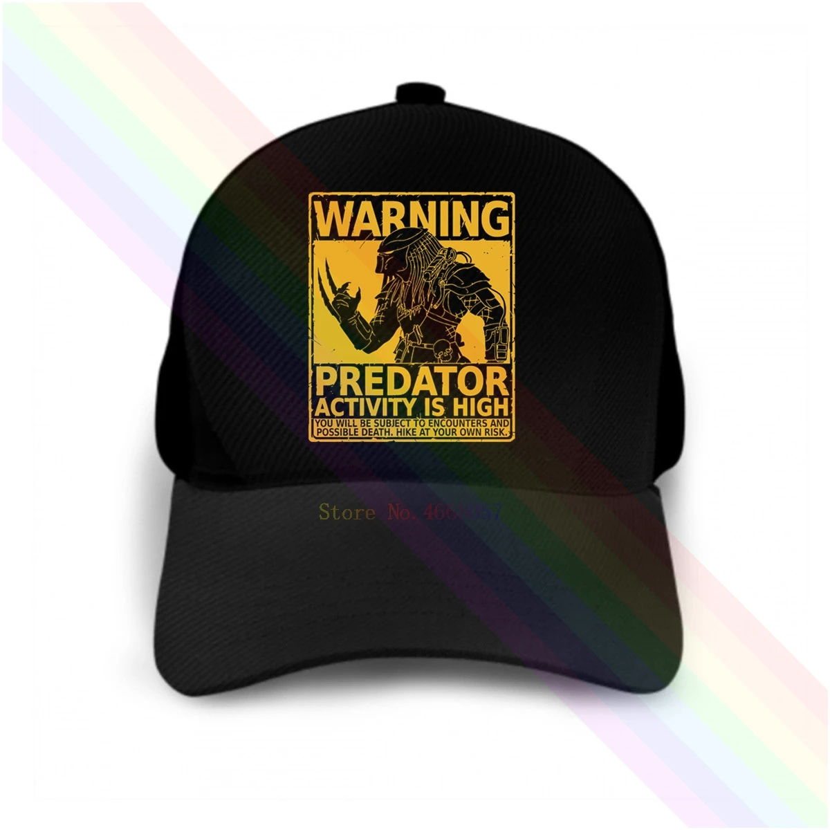 Новинка 2020 черная популярная бейсболка Alien Предупреждение Predator кепки