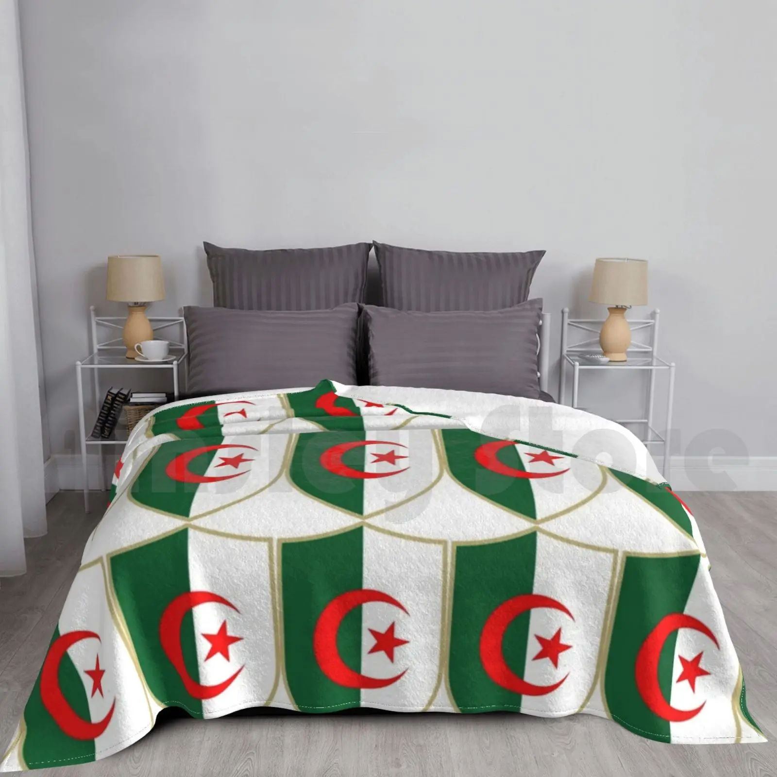 Модное одеяло с флагом Алжира на заказ Dz? Алжирский Алжир Oran Dzair аллерский Dzayer