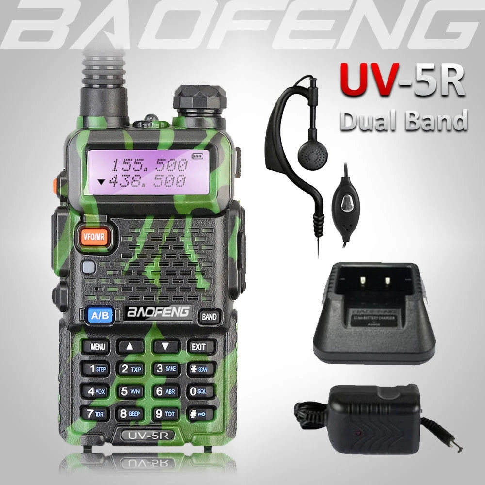 

BAOFENG UV-5R Camouflage Two Way Ham Radio Dual Band 136-174/400-520Mhz Walkie Talkie