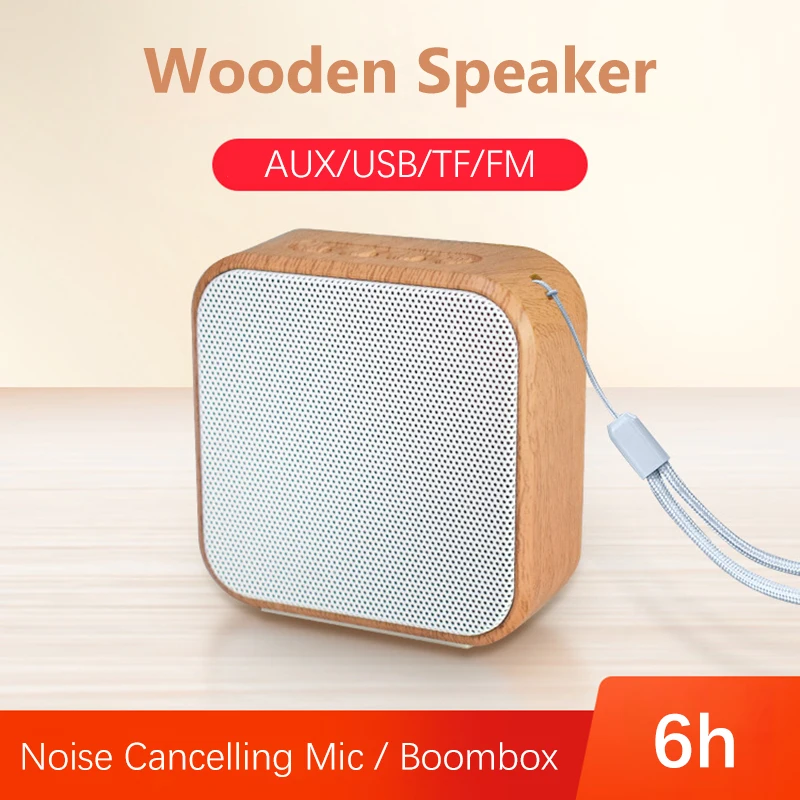 A70 деревянный портативный беспроводной динамик винтажный мини с Bluetooth микрофоном