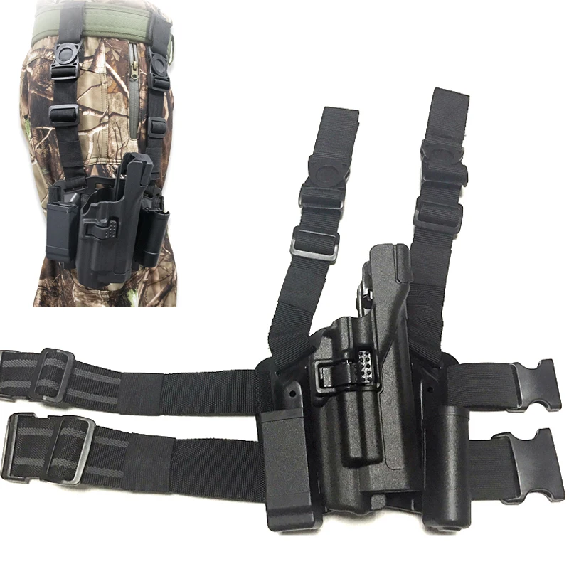 

Military Pistol Leg Holster LV3 Tactical Glock 17 19 22 23 31 32 Gun Carry Case Hunting Gun Accessories Right Hand Gun Holster