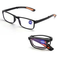 portable folding reading glasses with diopter 1 0 to 4 0 fashion anti blue light presbyopia eyeglasses men women unisex