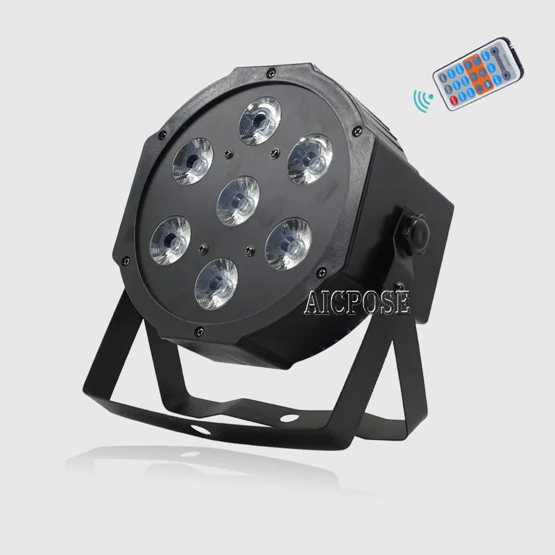 7X18w Удаленный управляемый светодиодный Par Light RGBW 4IN1 DMX512 Disco Stage Dj Equipment RGBWA UV 6in1 Освещение