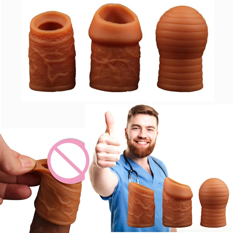 Кольцо для пениса увеличения мужского t Glans Foreskin кольца мужчин целомудрие клетка