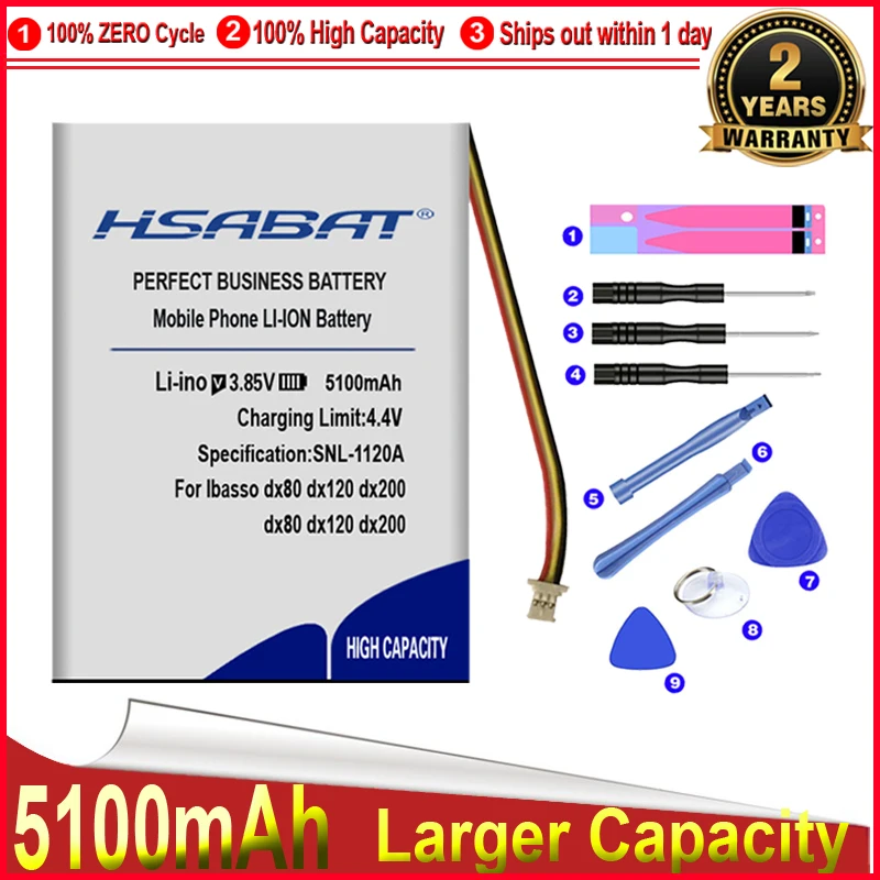 HSABAT 0 цикл 5100mAh аккумулятор для Ibasso Dx80 x120 dx200 высокое качество запасной |
