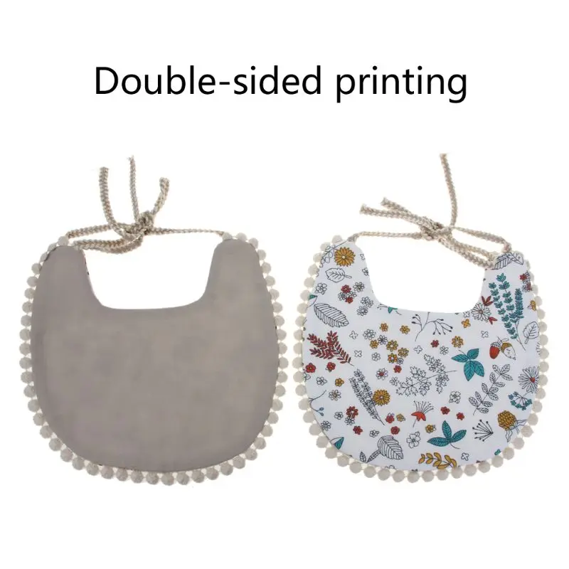 

Baby Tassel Saliva Towel Floral Vintage Newborn Photography Double Side Bibs Boys Girls Props Bandana Countryside Costume