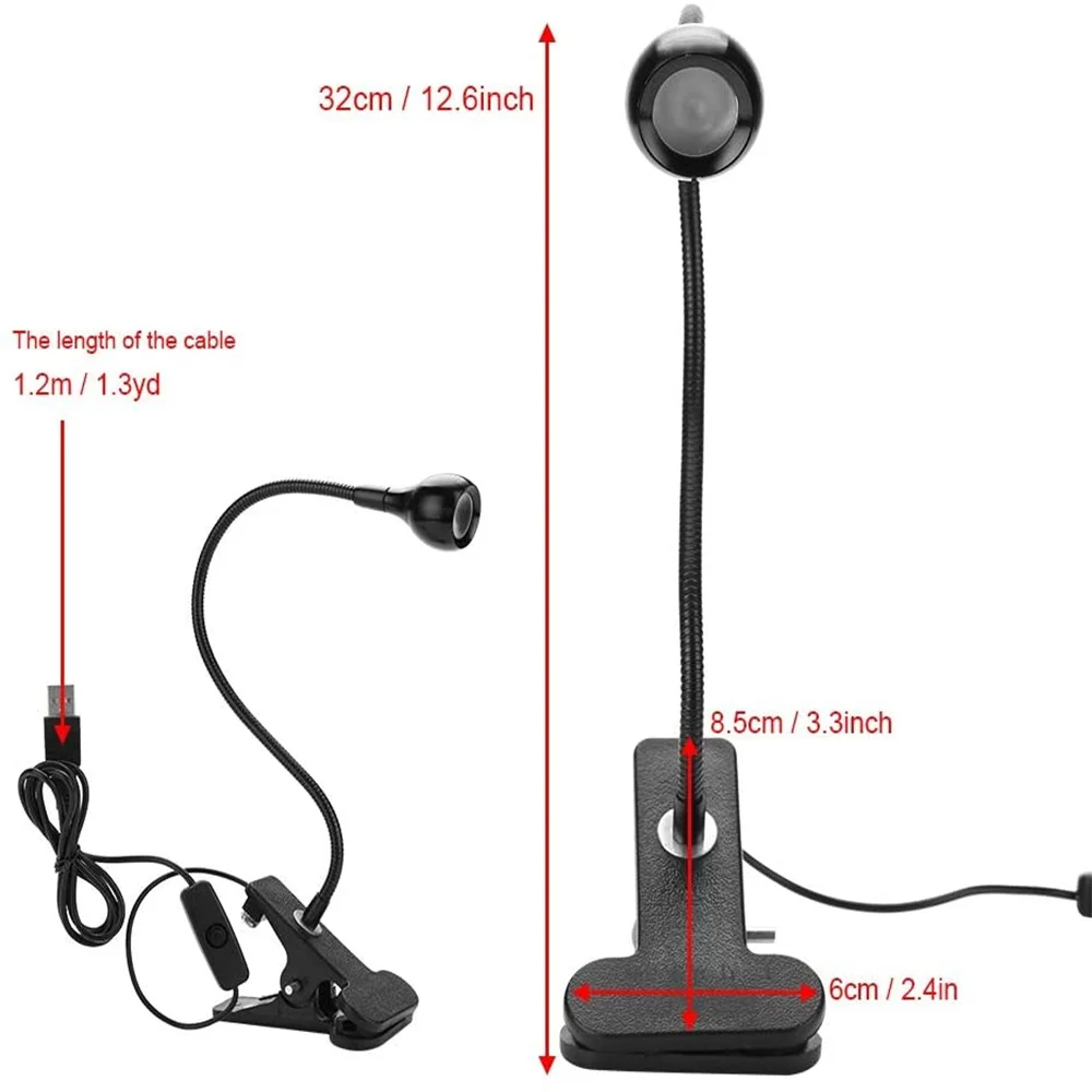 

395nm UV GEL Curing Lights LED Blacklight Fixtures with Gooseneck and clamp for Gel Nail Ultraviolet Curing Ultra Violet Lamp