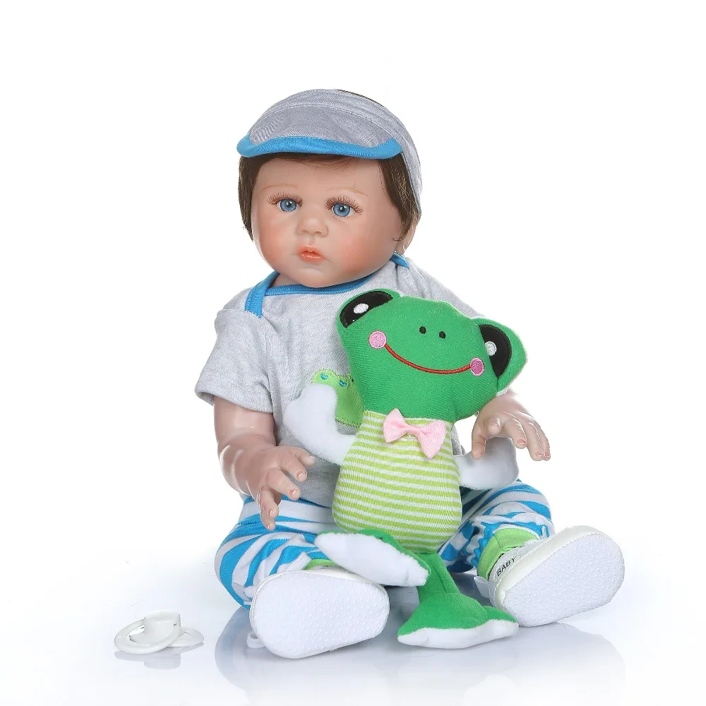48 см полностью силиконовая кукла Реборн игрушка для девочек Реалистичная