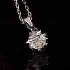 Ожерелье Geoki женское из серебра 925 пробы с круглым бриллиантом 1 карат