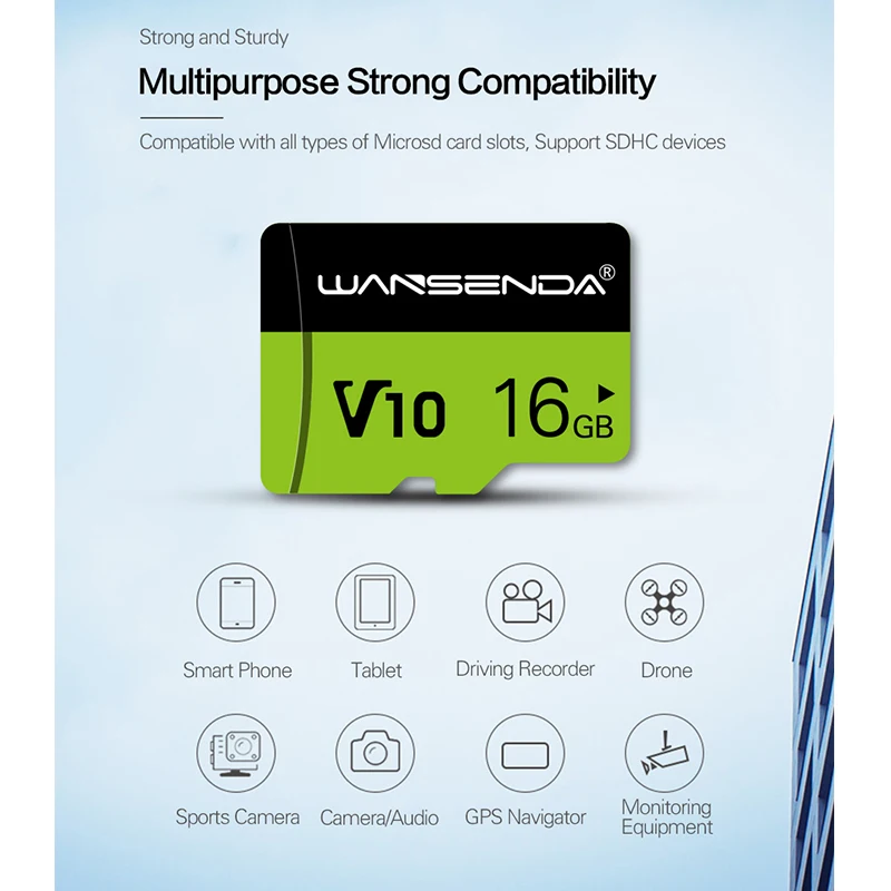Wansenda Micro SD карта памяти 8 ГБ 16 32 64 128 256 TF для смартфона планшета камеры бесплатный