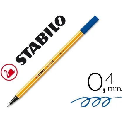 Маркер STABILO FIBER NIB POINT 88 синяя ночь 0 4 мм 10 единиц |