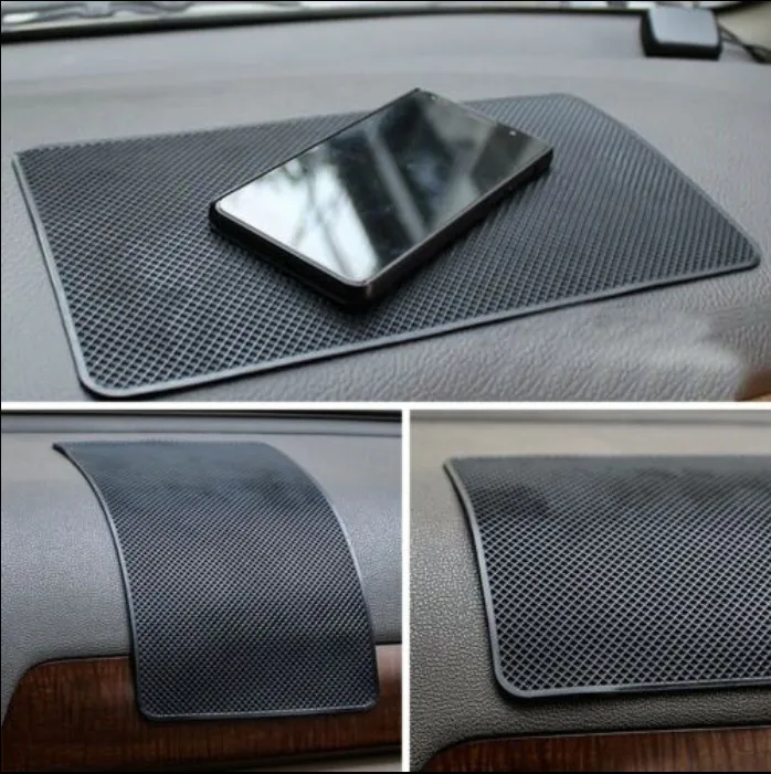 Нескользящий коврик для гаджета высококачественный черный из силикагеля с