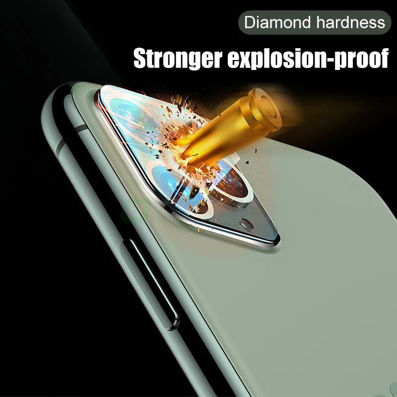 Закаленное стекло для объектива камеры 2 шт. iPhone 12 11 Pro Max Защита экрана X XS 7 8 SE 2020