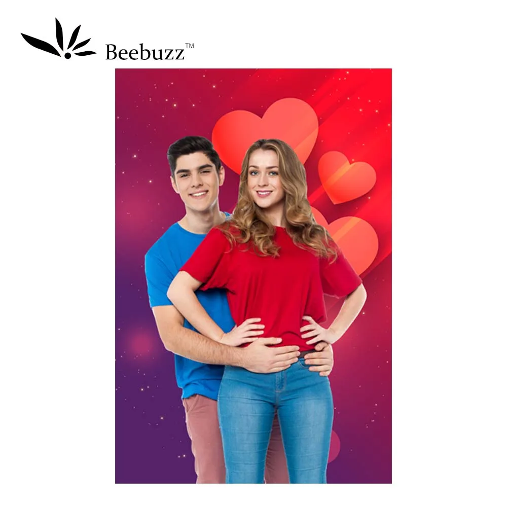 Фон для студийной фотосъемки в форме сердца с изображением милой страсти |