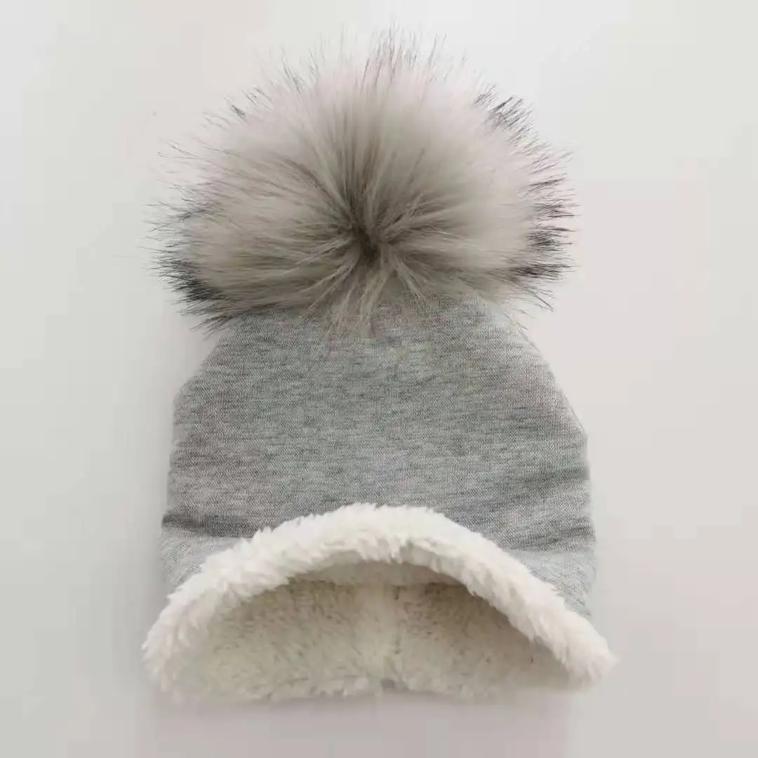 Детская зимняя шапка детские шапки из хлопка детский реквизит с помпоном для