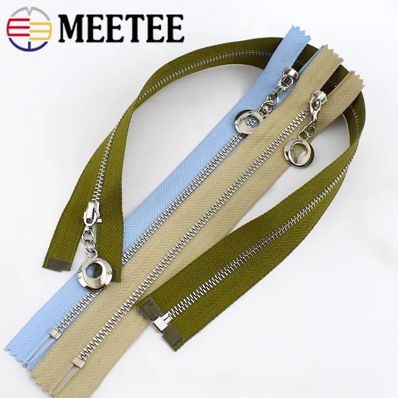 2/5pcs 20/30cm Close-End 40-70cm Open-End 3# Metal Zipper Silver Tooth Bags Shoes Coat Garment Zip DIY Sewing Accessories ZA093 |