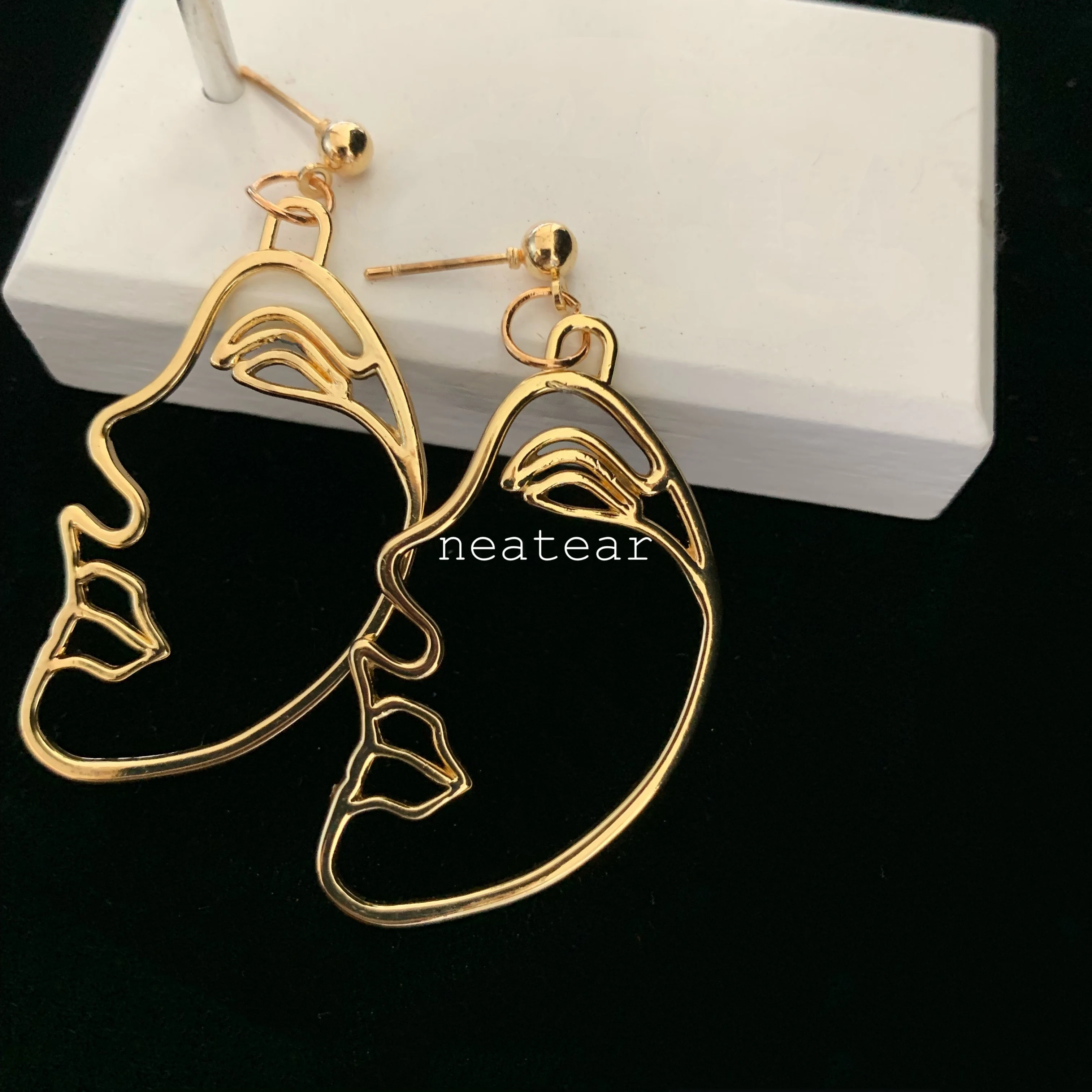 Neatear 2019 Face Earrings Delicate Fashion Simple Personality Women's | Украшения и аксессуары