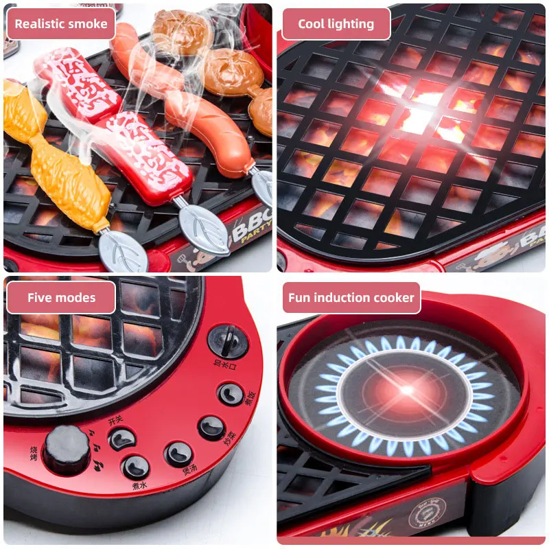 Кухонные Игрушки имитация кухонной посуды кастрюля духовка барбекю игрушка для