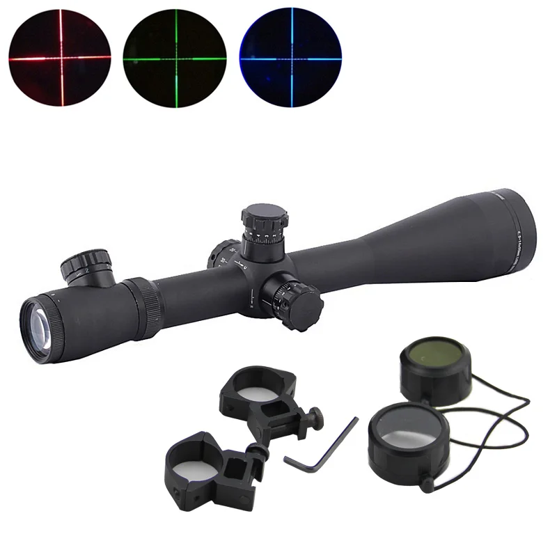 

Tactical 4.5-14x50 MARK 4 M1 Mil Dot Red Green Blue Illuminated Hunting Rifle Scope Come with Scope Mounts