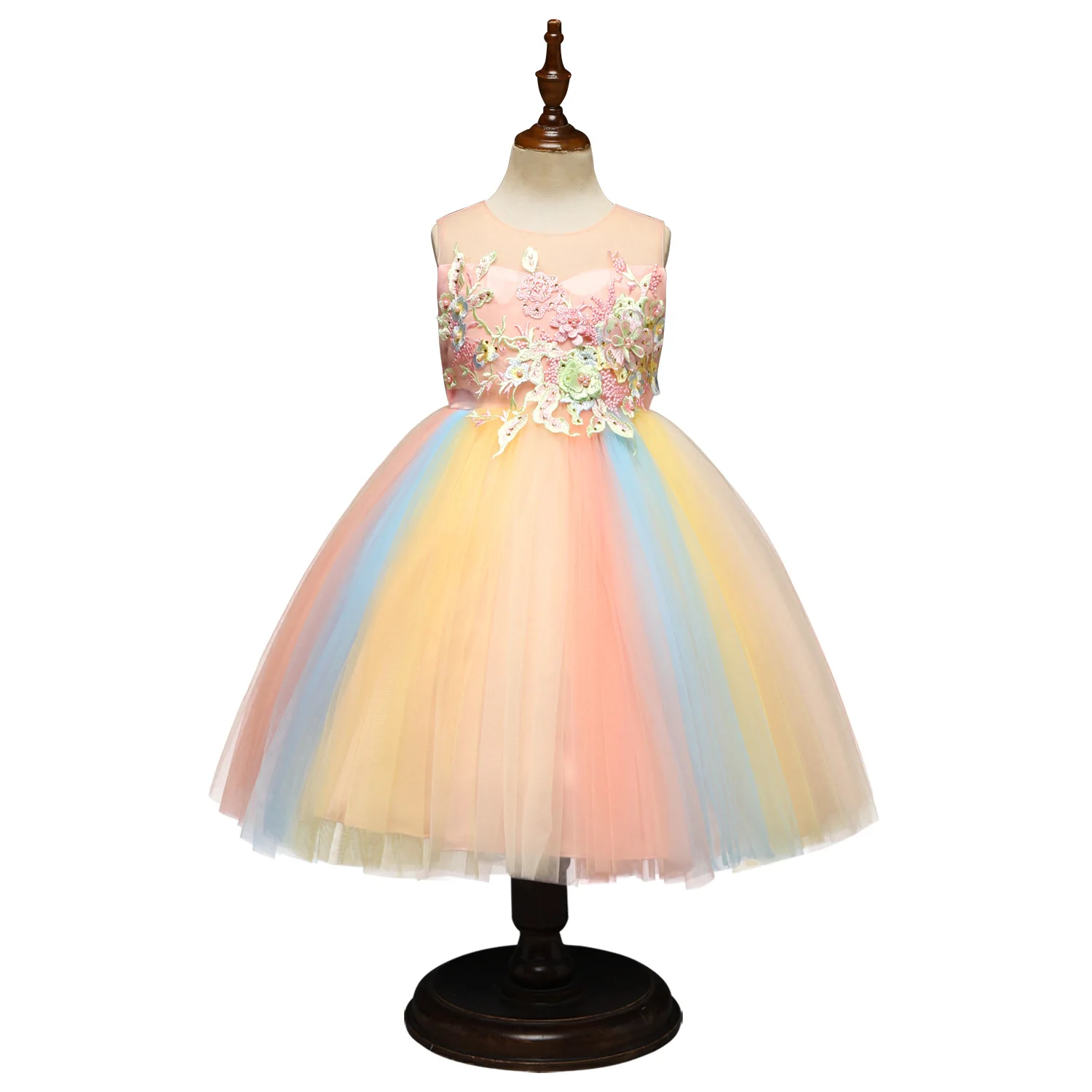 Детское платье принцессы в европейском и американском стиле Радужное подружки