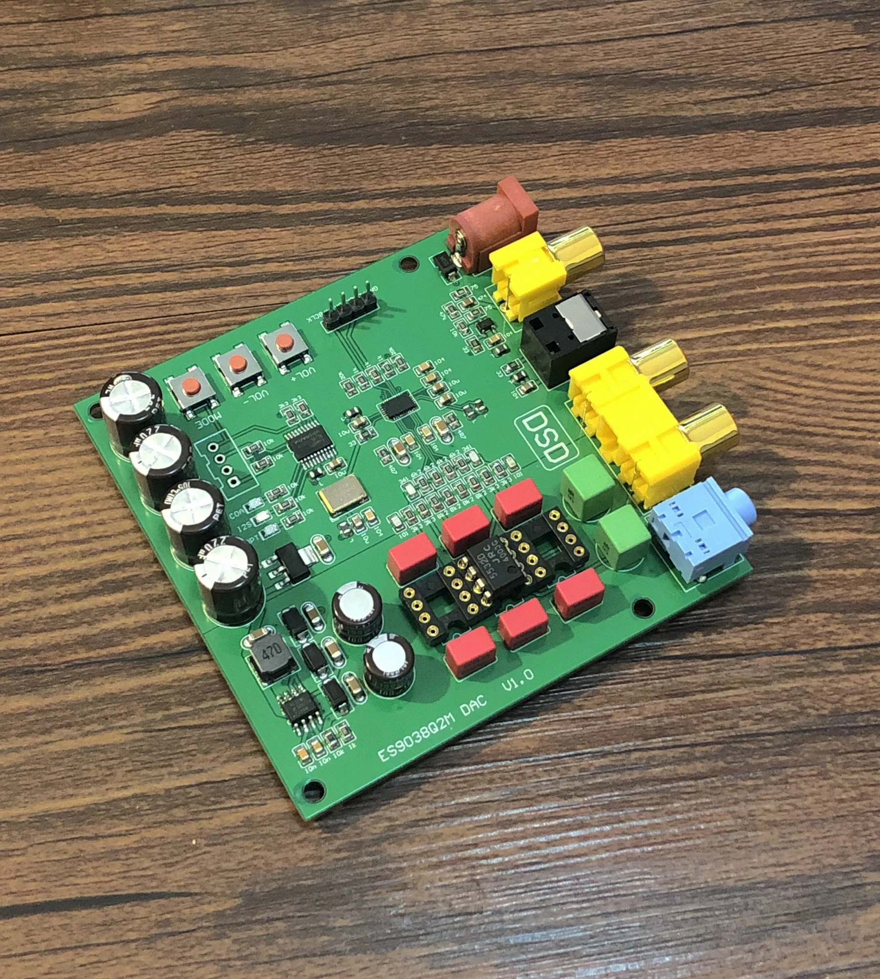 Новинка ES9038Q2M I2S IIS DSD DOP коаксиальное волокно SPDIF цифровой аудио DAC декодер плата