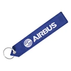 Брелок для ключей Аэробус, двусторонний ремешок с вышивкой, A320, авиационный брелок, Подарочный ремешок для ключей, этикетка для багажа