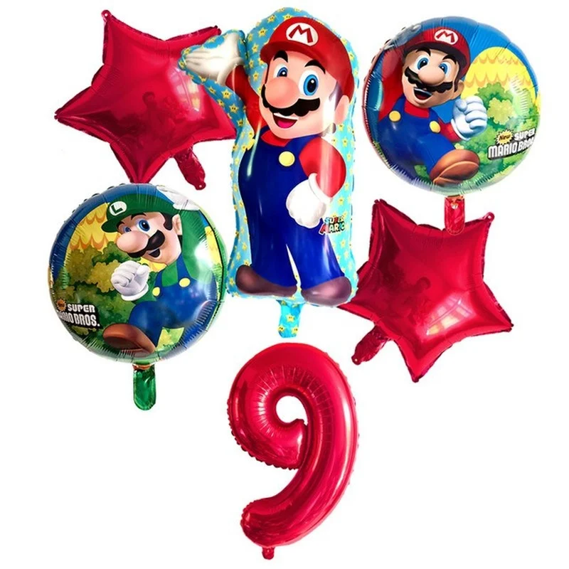 6 шт воздушные шары &quotСупер Марио&quot Детская день рождения украшенные забавной
