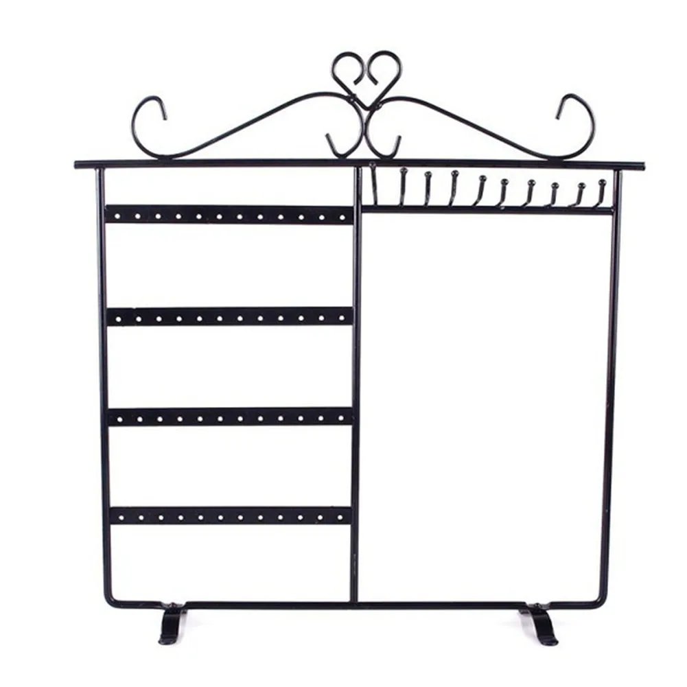 

48 Hole DIY Showcase Display Free Standing Storage Ornament Metal Desk Home Necklace Earrings Jewelry Rack