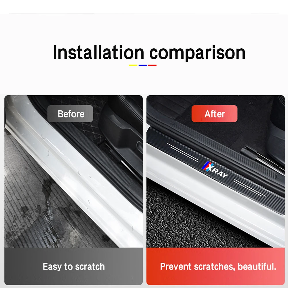 4 шт. защитные наклейки из ткани и порог машины для автомобиля автомобильные