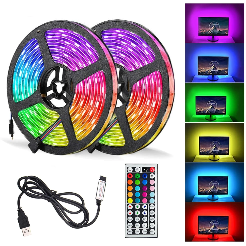 Rgb контроллер Светодиодная лента Bluetooth 5 м RGB 5050 SMD гибкая Водонепроницаемая