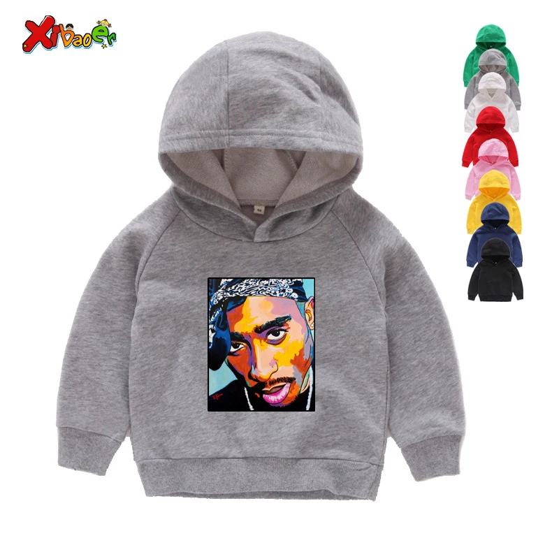 Толстовки с капюшоном; модная детская одежда в стиле хип-хоп; Swag; забавные толстовки и свитшоты; одежда с Тупаком Амару шакуром; Повседневная футболка для мальчиков и девочек