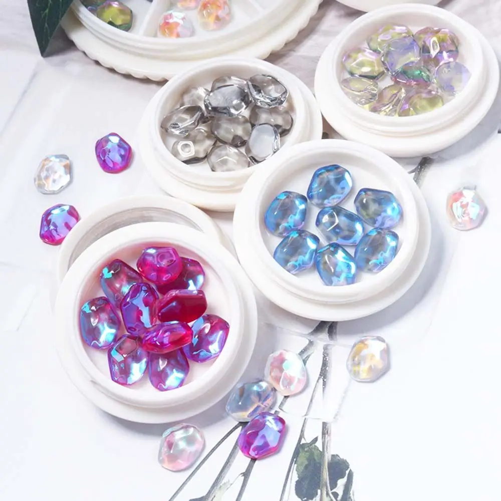 

Nail Art Crystal Stone Jewelry Box 3D Irregular Aurora Stone Nail Art Decoration Sticker Rhinestone Flat Rhinestone 10 pcs